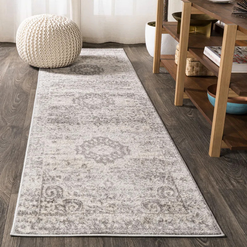 Droitwich Oriental Area Rug in Gray/Cream | Wayfair North America