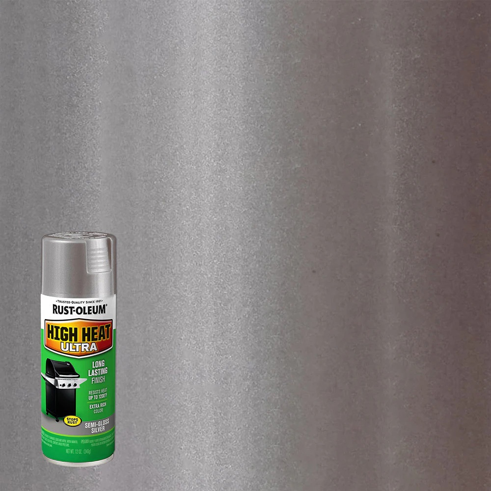 Rust-Oleum Specialty Ultra Semi-gloss Silver Oil-based High Heat Spray paint ( NET WT. 12-oz ) | 270201 | Lowe's