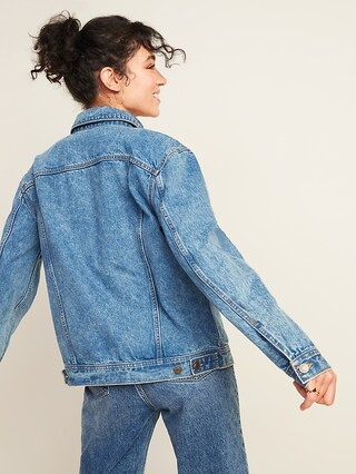 Oversized Boyfriend Jean Jacket for Women | Old Navy (US)