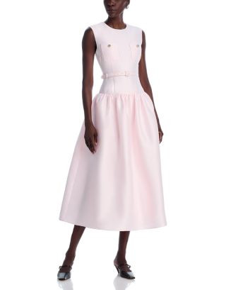Self-Portrait Pink Taffeta Midi Dress  | Bloomingdale's Women | Bloomingdale's (US)