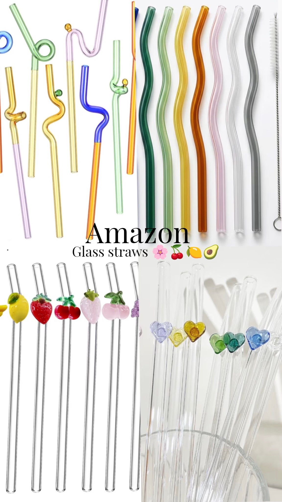 Amazon Glass Straws 🫐🍓🥥 

#LTKHome #LTKmorningroutine #LTKfoodie