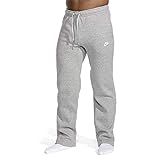 Nike Men's Sportswear Open Hem Club Pants, Dark Grey Heather/White, XXX-Large | Amazon (US)