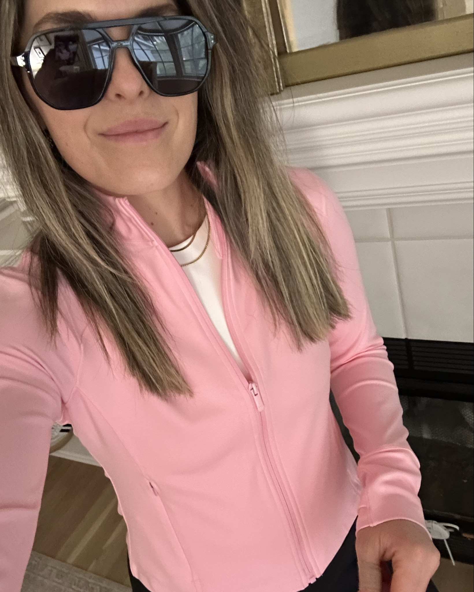 New from target! Pink active full zip. White bra top. Black wide leg pants. Black sunnies. Amazon. Target style. Mom chic. Casual chic. Activewear. Spring style. Summer style. Pop of color. Pink top. Mom outfit  

#LTKMidsize #LTKActive #LTKFindsUnder50