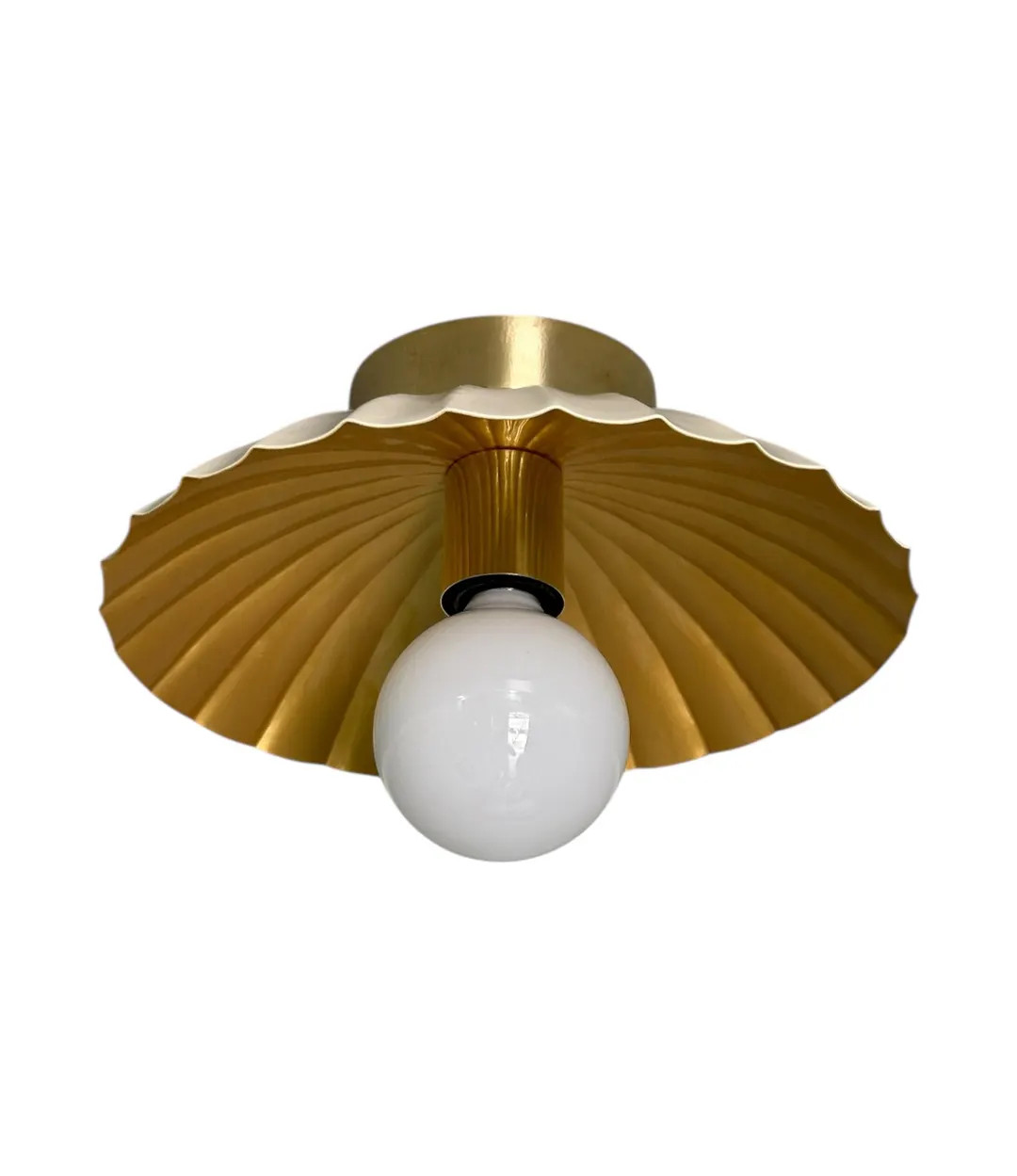 Elegant 12-Inch Cream And Gold Colour Flush Mount Light. | Etsy (US)