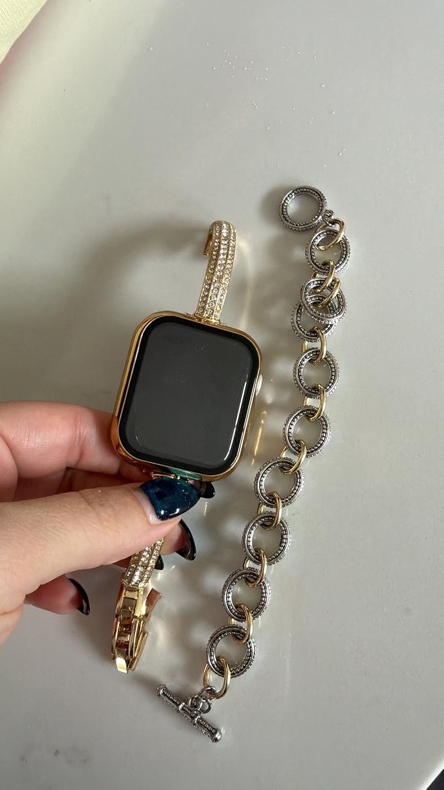 I always get so many questions about my watch band! I’m obsessed with the mixed metal vibes, heart this post if you do too 💛🩶 I linked all my favs below🤭

#LTKmomlife #LTKmorningroutine #LTKdayinmylife