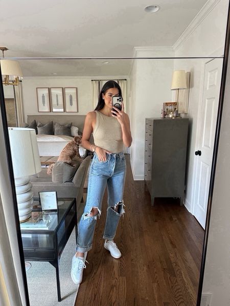 Love this outfit for running errands! 

Casual outfit ideas - comfy casual clothes - spring clothes - favorite jeans - distressed denim 

#LTKSeasonal #LTKfamily #LTKstyletip