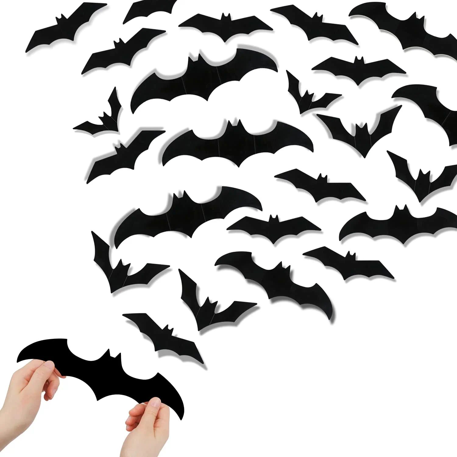 Amazon.com: DIYASY Halloween Bats Wall Decor,140 Pcs 3D Bat Decoration Stickers for Home Decor 4 ... | Amazon (US)