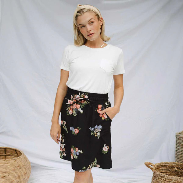 The Away Skirt, Rose Black | Albion Fit