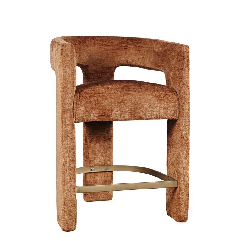 Carline Upholstered 25'' Counter Stool | Wayfair North America