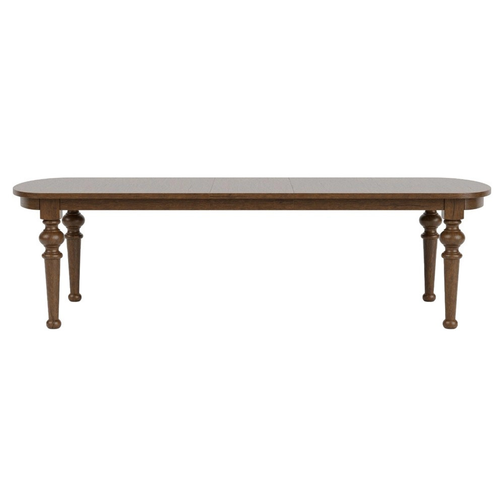 Callum Updated Traditional Brown Wood Oval Extendable Dining Table - 90-108 | Kathy Kuo Home