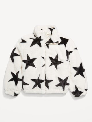 Printed Faux-Fur Jacket for Girls | Old Navy (US)