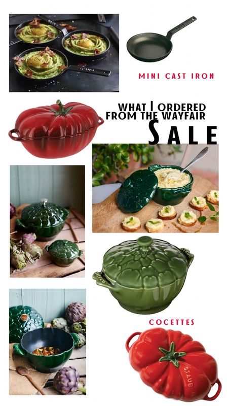 Wayfair sale - kitchen, cooking, staub cast iron cocette artichoke tomato 

#LTKHome