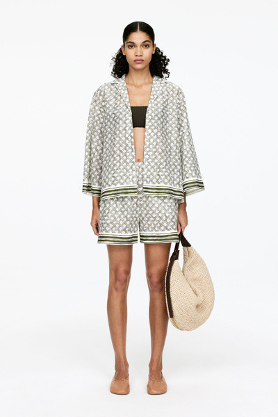 Printed Shorts – Off White/Dark Green – Women – ARKET GB | Arket UK