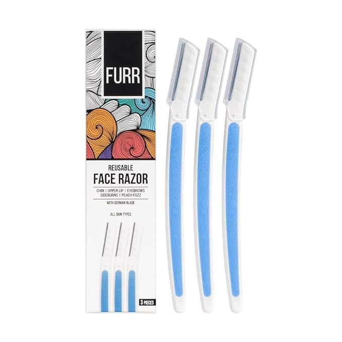 FURR Reusable Facial Razor for Women, German Blades – Pack of 3 | For Eyebrows, Upper Lip, Fore... | Amazon (US)