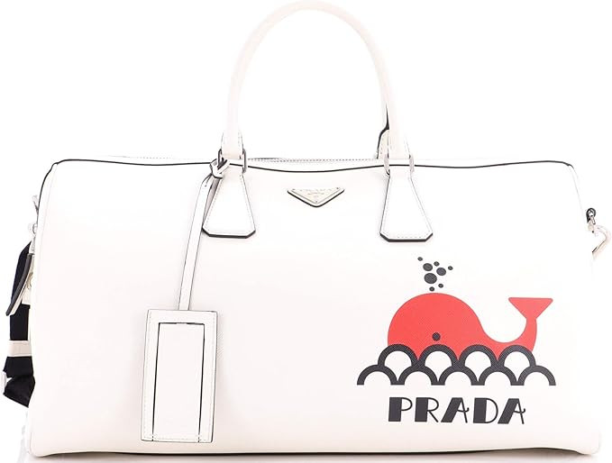 Amazon.com: Prada, Pre-Loved Convertible Weekend Duffle Bag Saffiano Leather Large, Neutral : Ama... | Amazon (US)