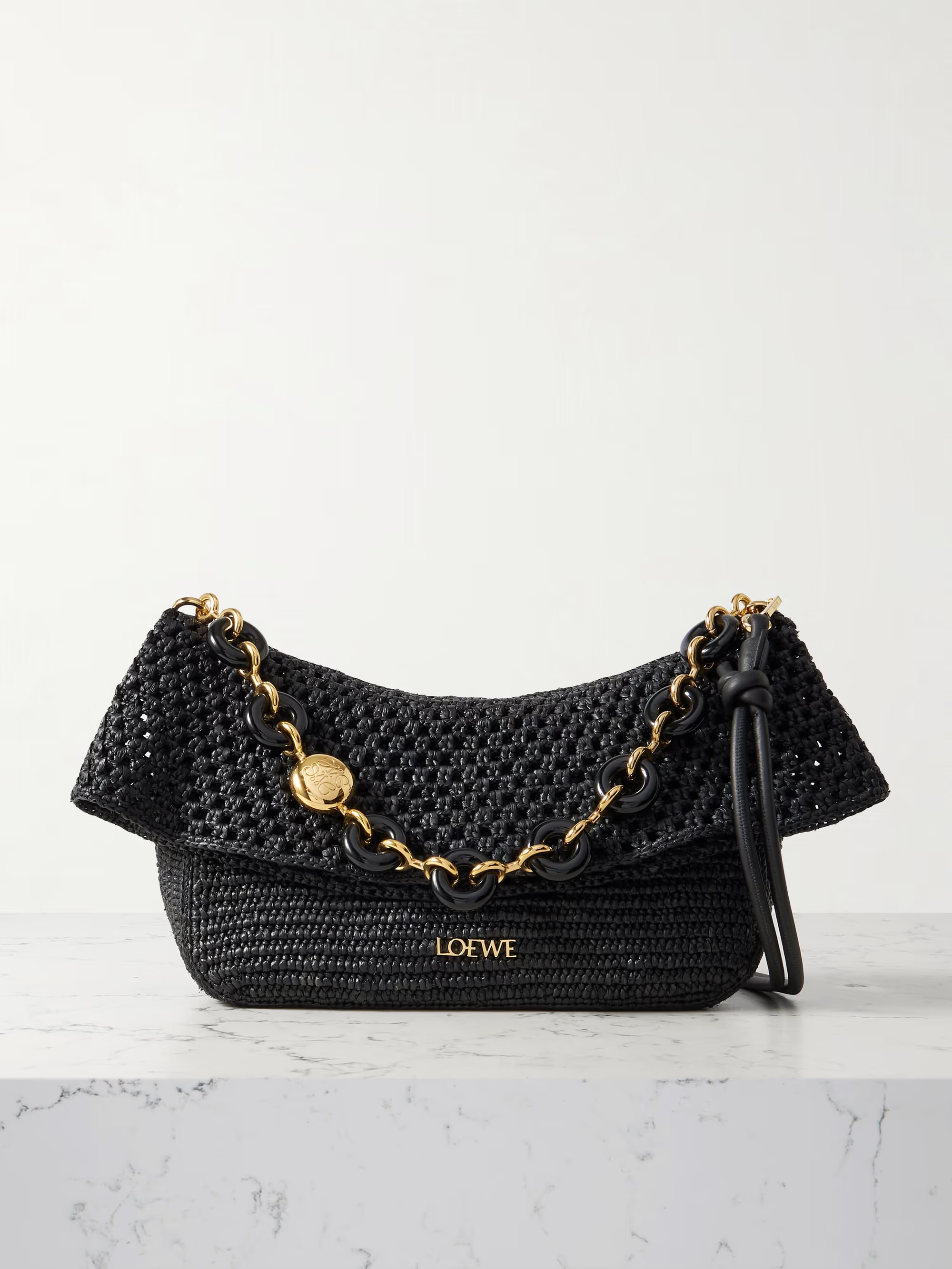 + Paula's Ibiza Ola embellished leather-trimmed raffia shoulder bag | NET-A-PORTER APAC