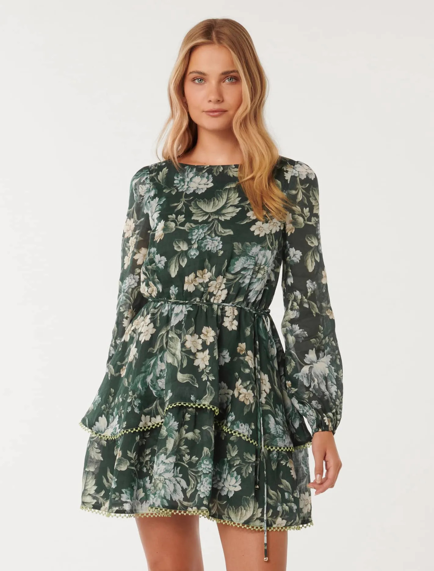 Remi Printed Tiered Skater Dress | Forever New (AU)