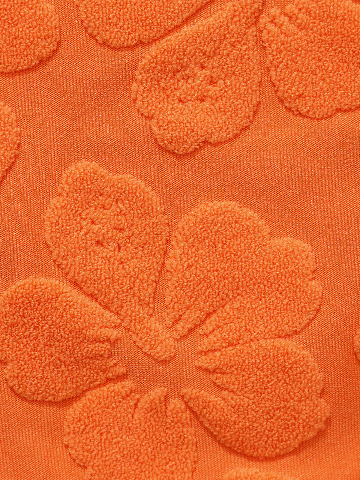 Orange Floral Jacquard Knot Bikini Top & Reviews - Orange - Sustainable Bikinis | BERLOOK | BERLOOK