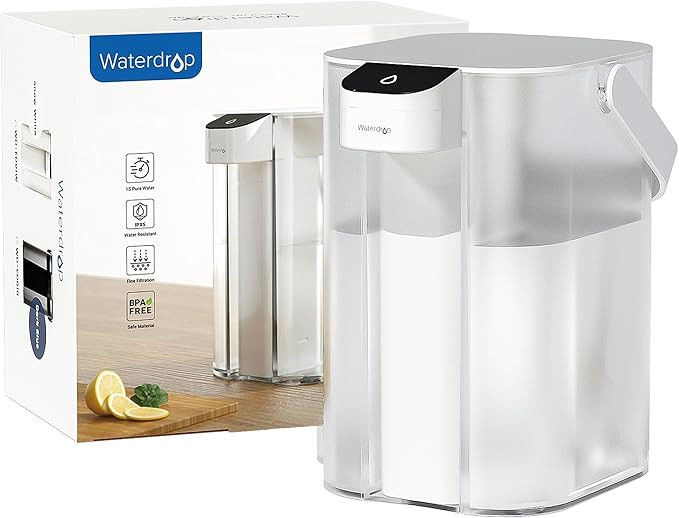 Waterdrop Electric Water Filter Pitcher, Rechargeable Water Dispenser, Instant 15-Cup Countertop ... | Amazon (US)