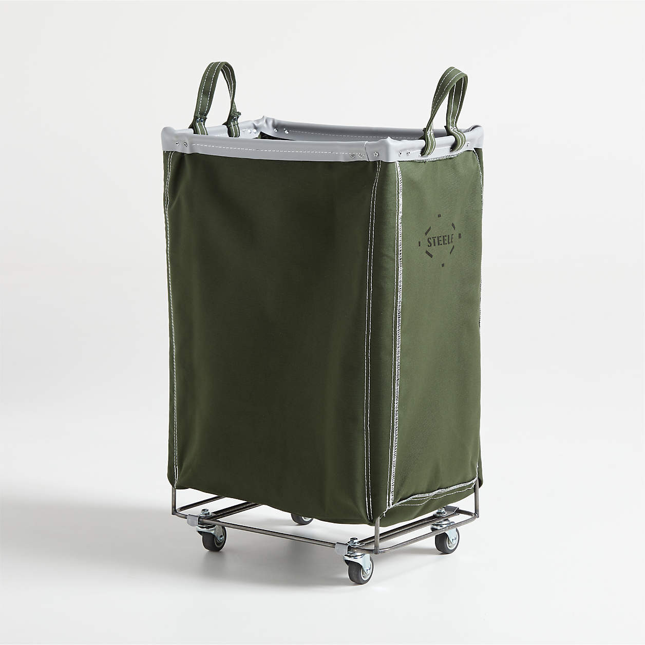 Steele 2.5-Bushel Canvas Vertical Laundry Bin + Reviews | Crate & Barrel | Crate & Barrel