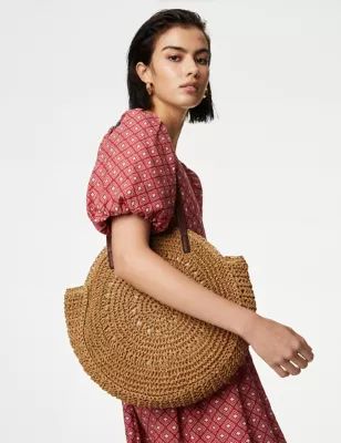 Straw Round Shoulder Bag | Marks & Spencer (UK)