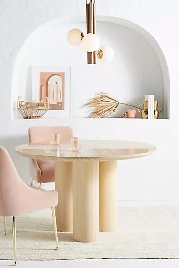 Anya Travertine Dining Table | Anthropologie (US)