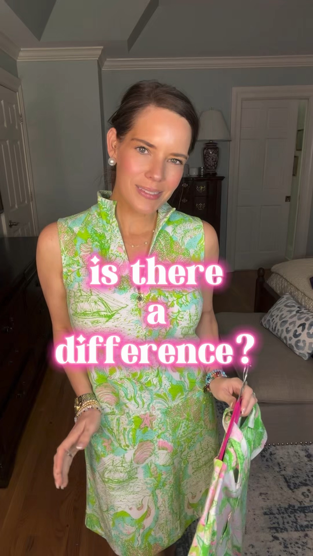 Another Lilly Pulitzer Dress Somehow Made It Into My Closet 💚🌴✨

Pretty sure my husband thinks all my Lilly Pulitzer dresses are the same at this point… which honestly makes it very easy to keep sneaking new ones into my closet 😂💚 This green and pink print is too good to pass up and I love how easy this shift dress is for summer lunches, errands, vacation, golf events, and everyday wear. Styled it with pearl jewelry and colorful bracelets for the perfect preppy summer look 🌸✨

Lilly Pulitzer dress, green print dress, preppy summer outfit, shift dress style, resort wear, colorful summer fashion, pearl jewelry, pink loafers, country club style, coastal grandmother style, feminine summer outfit, bright print dress, grandmillennial fashion, summer brunch outfit, classic preppy style 💚🩷

#LTKdayinmylife #LTKstorytime #LTKootd
