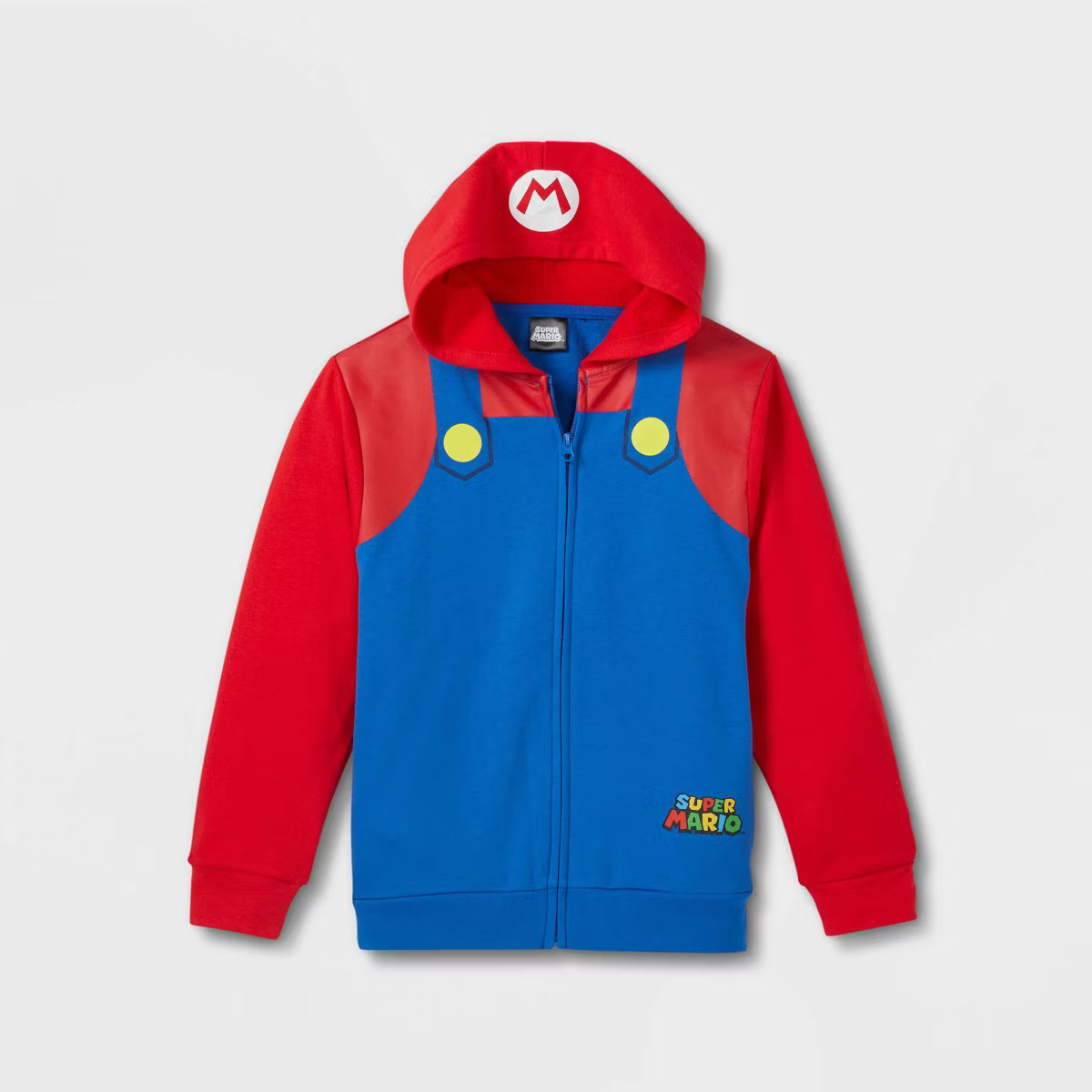Boys' Nintendo Super Mario Cosplay Sweatshirt - Royal Blue/Red | Target