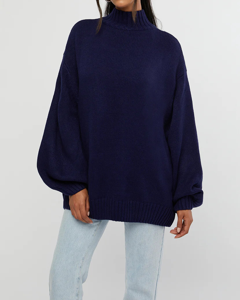 Oversized Mock Neck Sweater | We Wore What