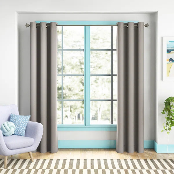 Wayfair Basics Solid Color Room Darkening Grommet Single Curtain Panel | Wayfair North America