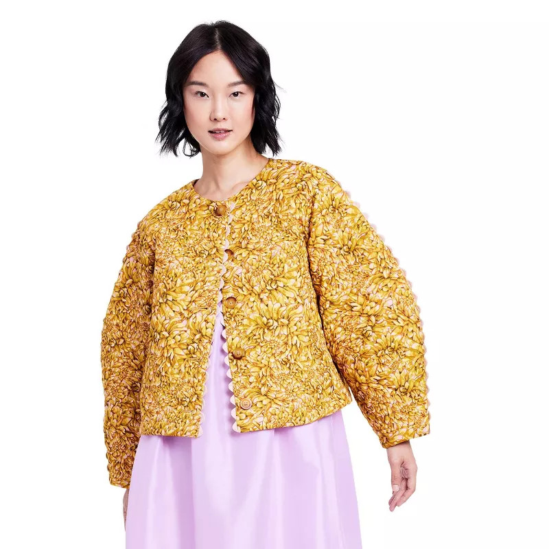 Women's Mum Floral Quilted Jacket - Kika Vargas x Target Gold | Target