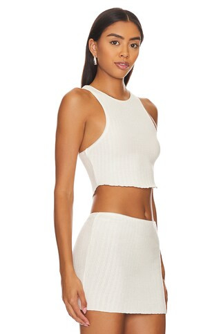 Indah Ruby Cropped Tank Top in Ivory from Revolve.com | Revolve Clothing (Global)