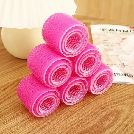 6PCS Double-Layer Bangs Hair Curlers Roller Hair Styling Tools Pink | Walmart (US)