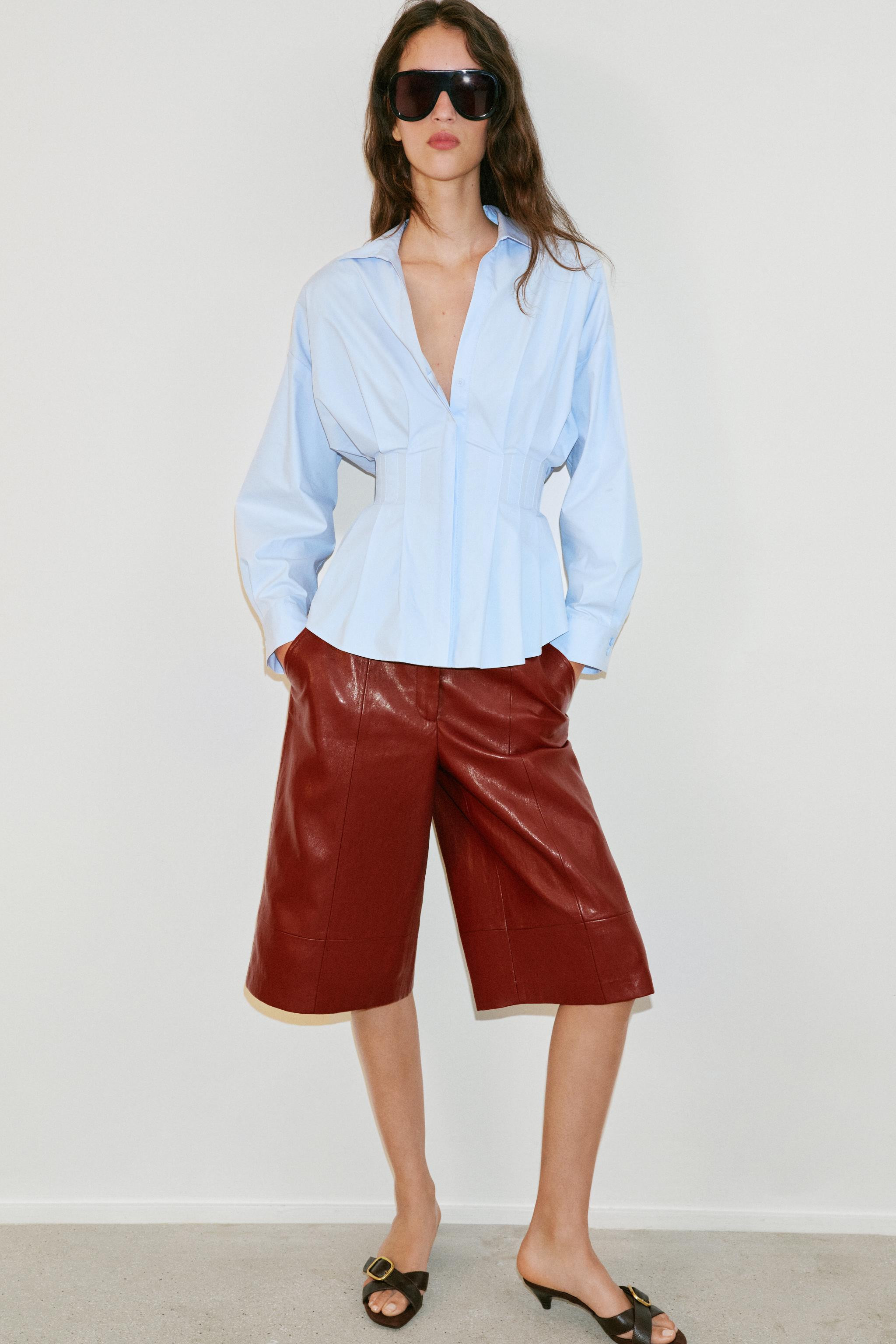 PLEATED POPLIN SHIRT | Zara US