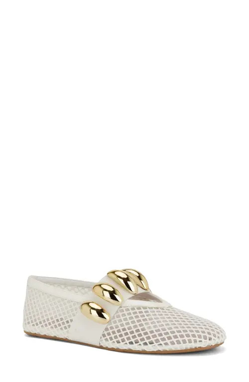 Nine West Dorra Mary Jane Flat in White at Nordstrom, Size 8.5 | Nordstrom