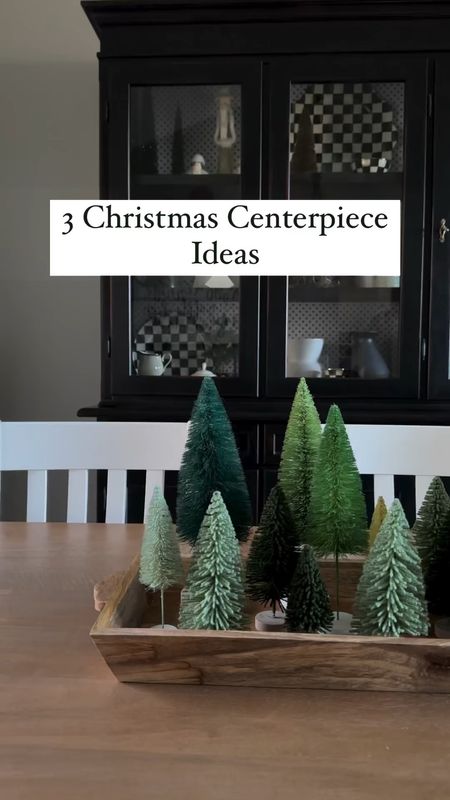 Christmas Centerpiece Ideas
Tray Styling
Large Tray
Bottlebrush trees 
Flameless candles 
Star garland
Star sculptures 

#LTKHoliday #LTKSeasonal #LTKhome