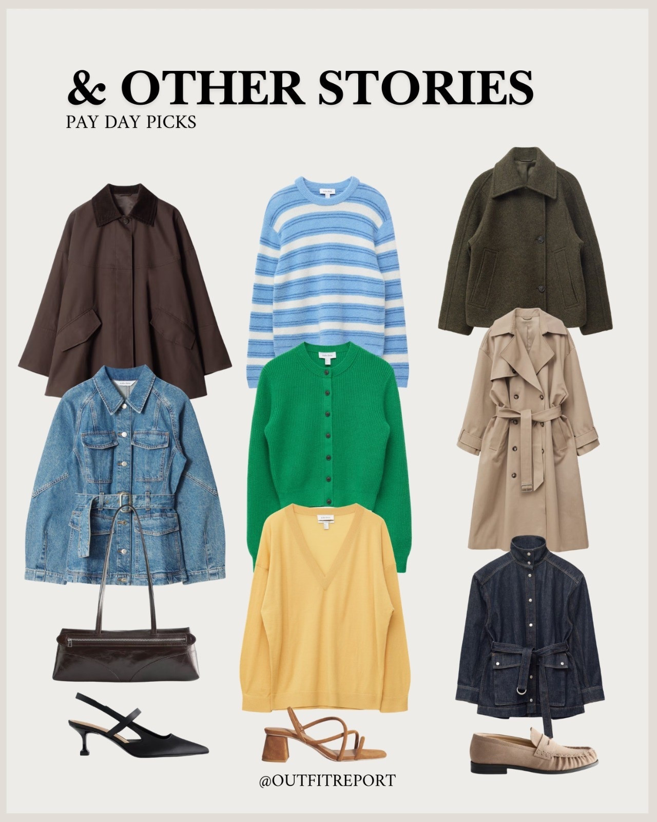 & Other Stories Payday Wishlist



Denim Jacket, Spring Jackets, Trench Coat, Butter Yellow, Knitwear, Chocolate Brown, Heels, Shoulder Bag, Everyday Outfits

#LTKspring #LTKFashionMonth #LTKeurope