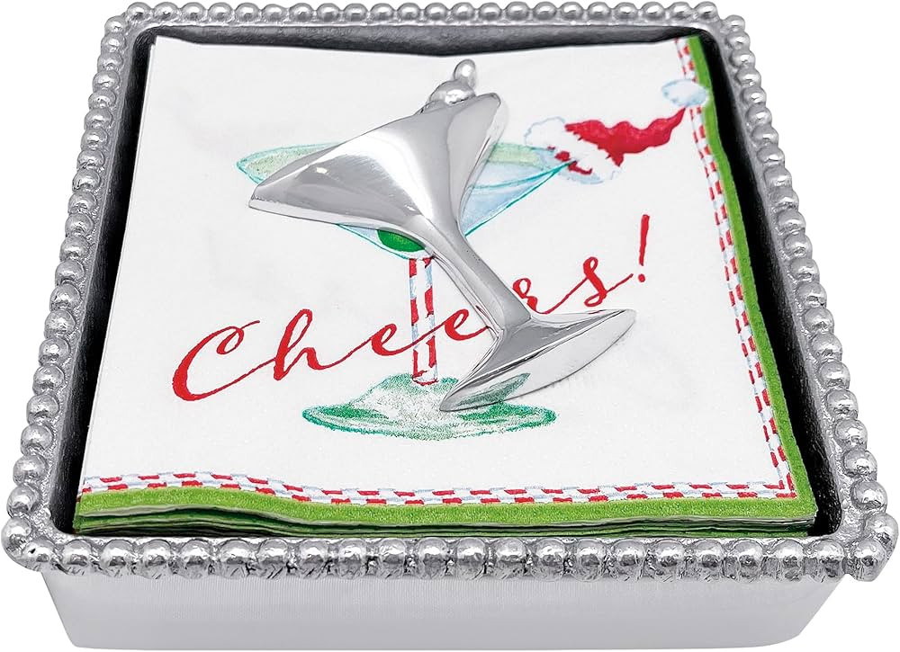 Cocktail Beaded Napkin Box | Amazon (US)