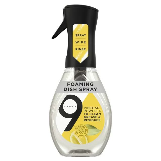 9 Elements Foaming Dish Spray, Dish Soap, Lemon Scent, 16 fl oz Bottle | Walmart (US)