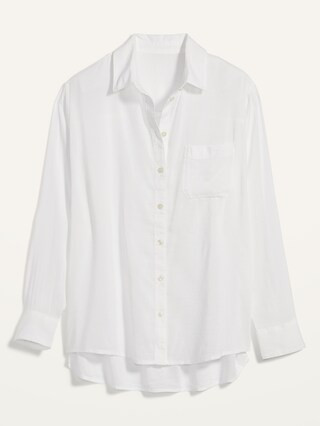 Lightweight Boyfriend Tunic Shirt for Women | Old Navy (CA)