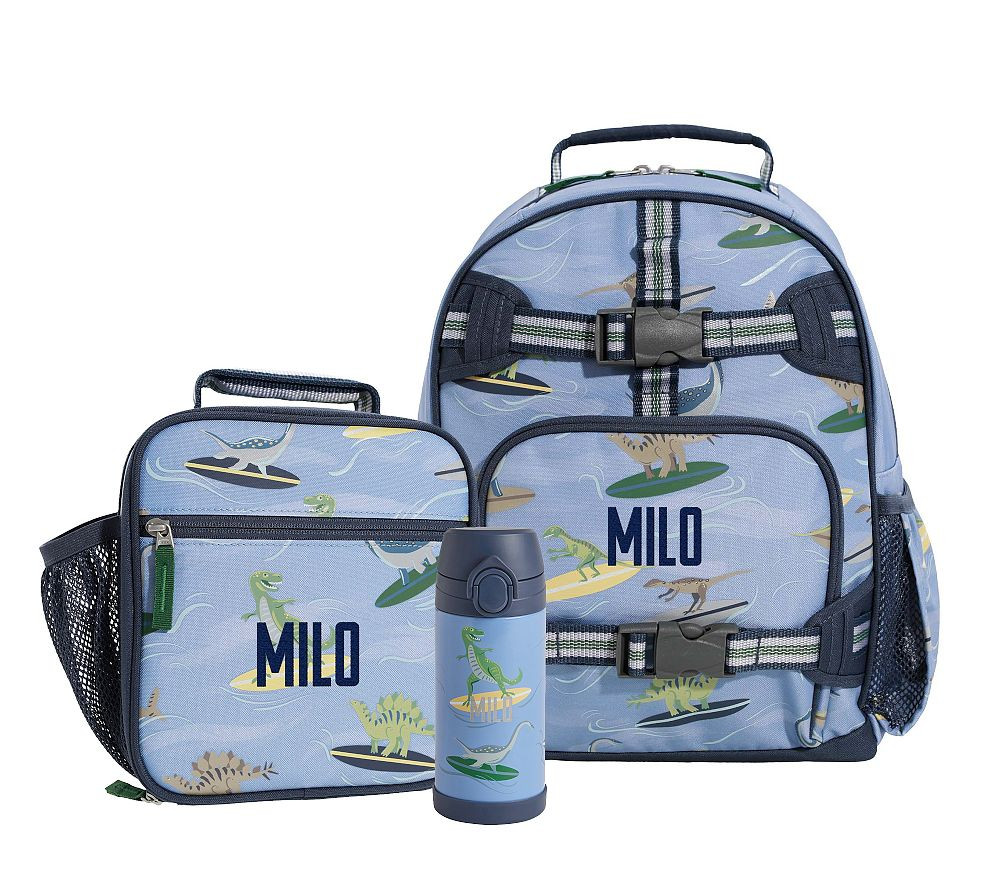Mackenzie Surfing Dinos Glow-in-the-Dark Backpack Bundle, Set of 3 | Pottery Barn Kids