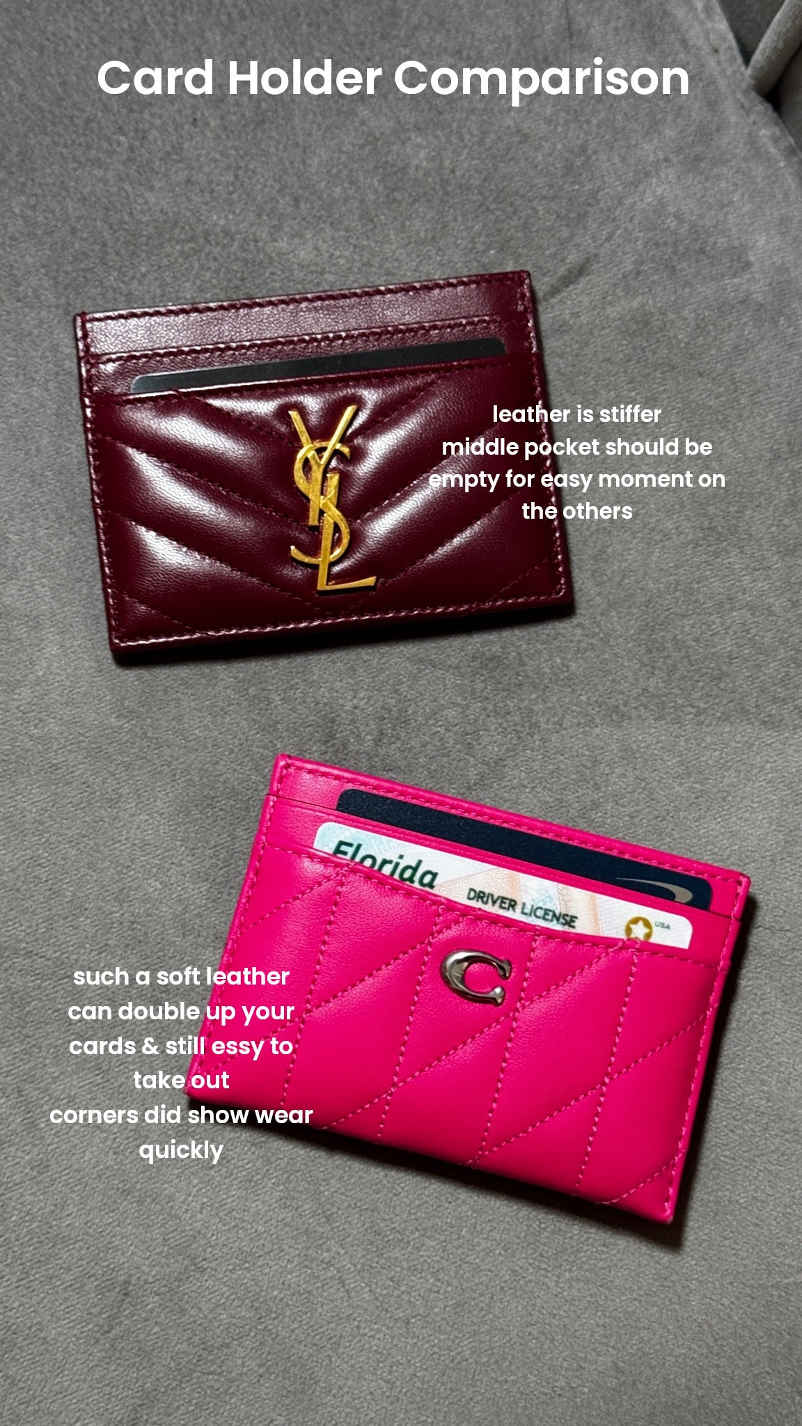Card Holder Comparison: Designer vs Contemporary