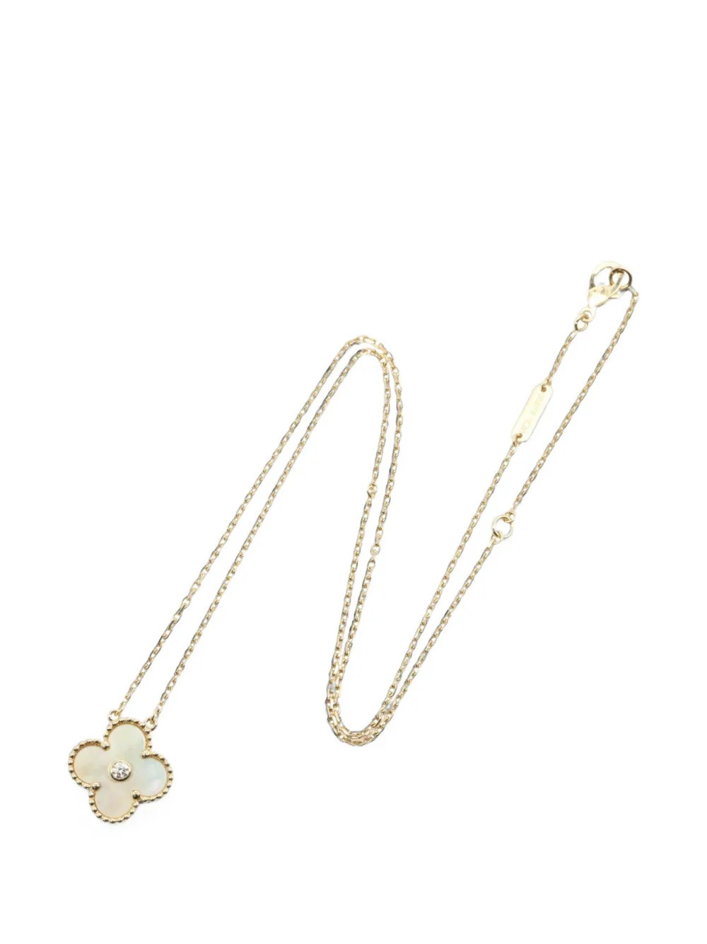 Van Cleef & Arpels Pre-Owned 2010s Vintage Alhambra diamond necklace - Gold | Farfetch Global
