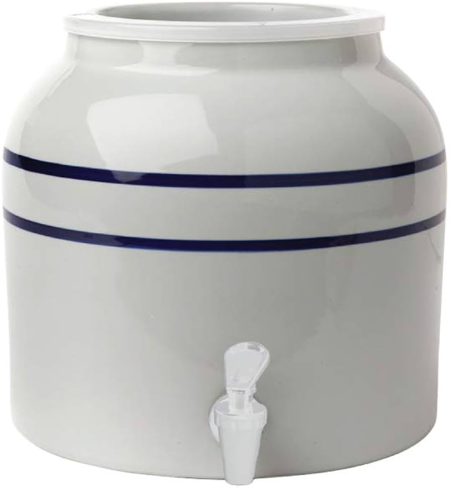 New Wave Enviro Porcelain Water Dispenser, Classic Blue Stripe | Amazon (US)