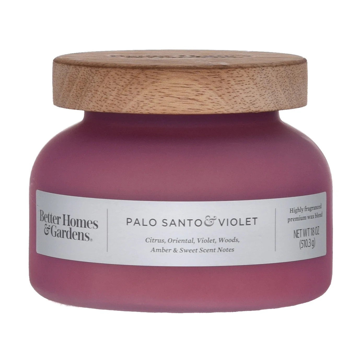 Better Homes & Gardens Palo Santo & Violet 18oz Scented 2-wick Candle | Walmart (US)