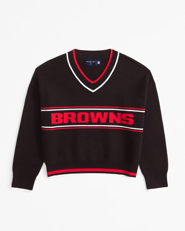 Cleveland Browns LuxeLoft V-Neck Sweater | Abercrombie & Fitch (US)