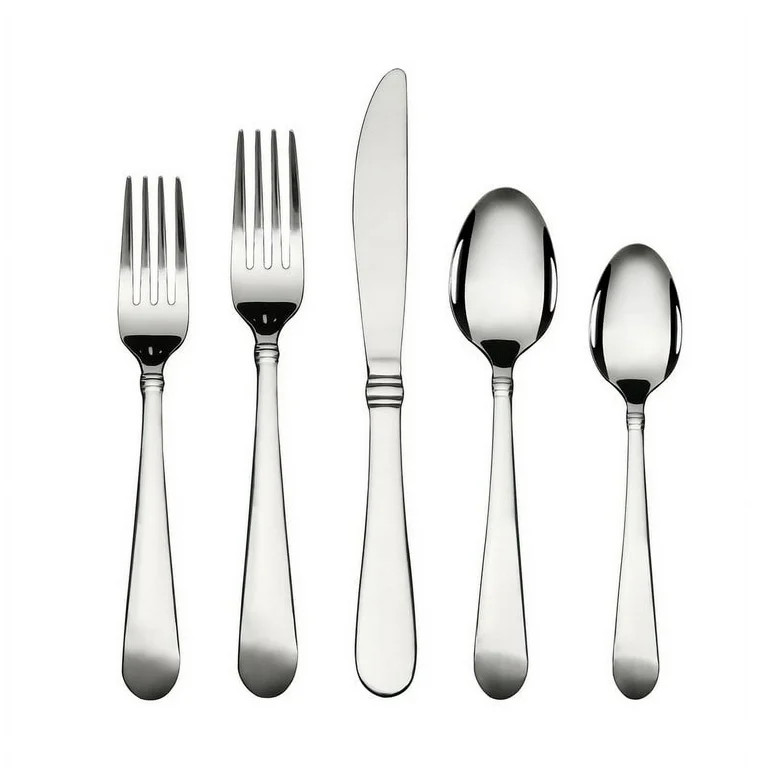 Mainstays 20-Piece Stainless Steel Camfield Flatware Set | Walmart (US)
