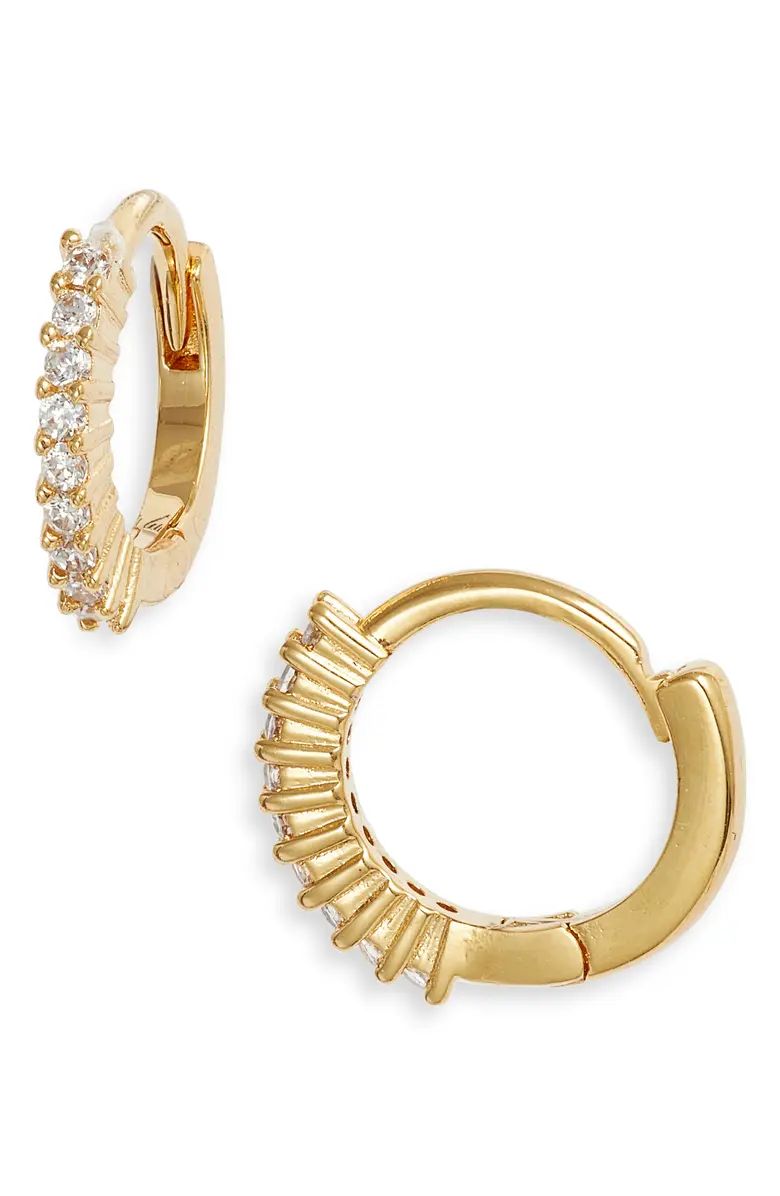 Nordstrom Cubic Zirconia Thin Huggie Hoop Earrings | Nordstrom | Nordstrom