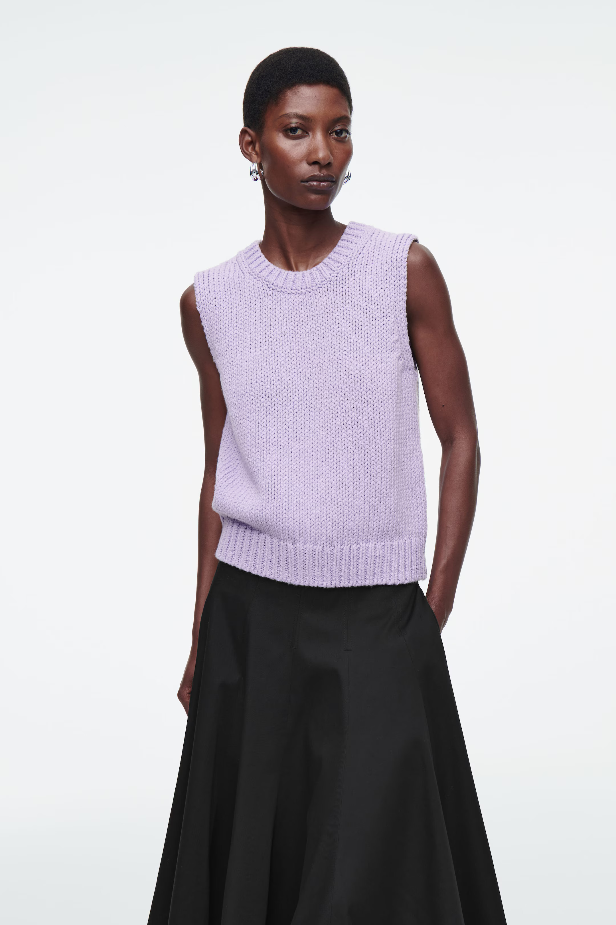 CHUNKY KNITTED VEST - LILAC | COS UK