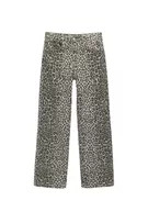 Straight-fit leopard print trousers | PULL and BEAR UK
